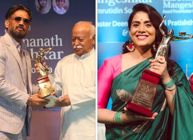 Suniel Shetty, Sonali Kulkarni, Shraddha Kapoor conferred with Master Deenanath Mangeshkar Awards : Bollywood News